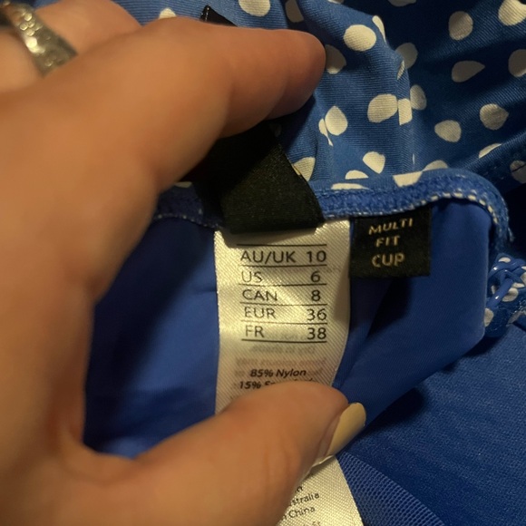NIPTUCK - Blue Polka Dot Swimsuit - Size 6 - Picture 3 of 3